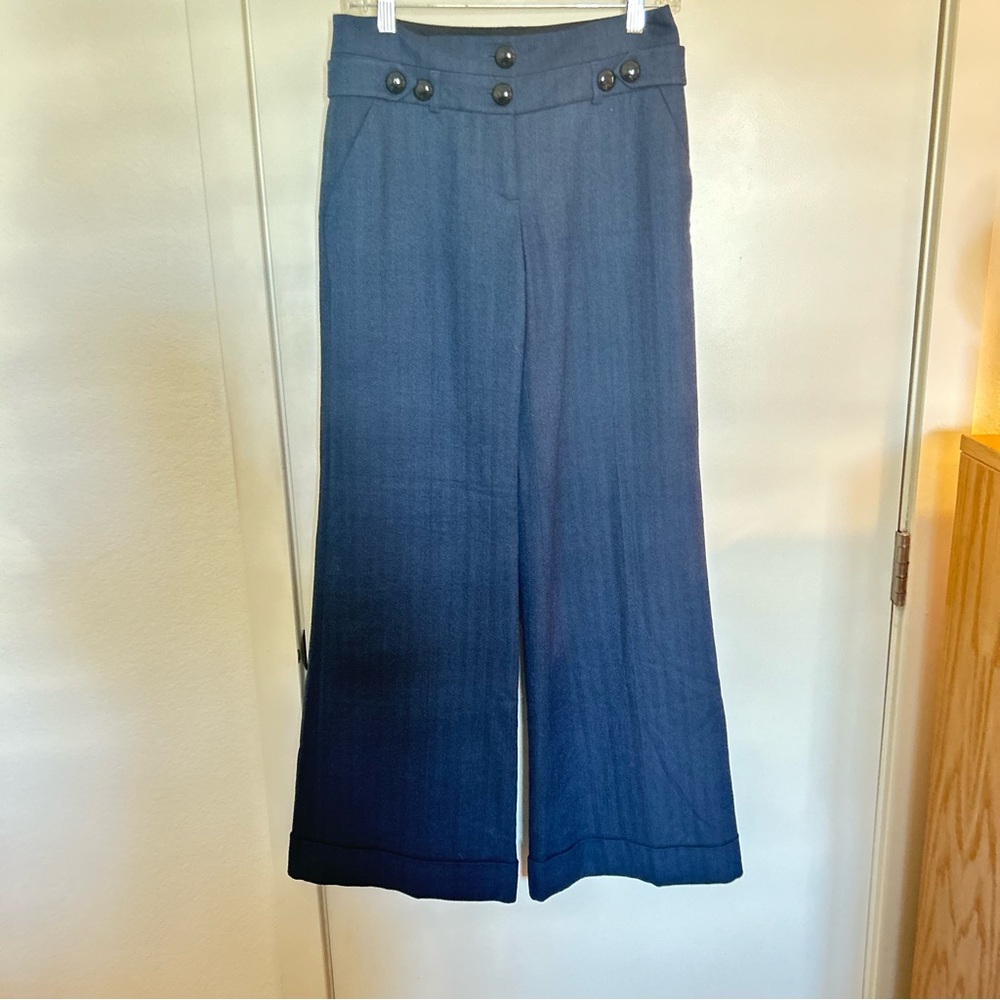 Anthropologist Women’s Taikonhu Wide-Leg Herringbone Sailor Pants Sz: 2 NWT